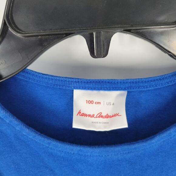 Hanna Andersson Blue Sleeveless Glitter Tiered Ruffle Dress 4 - Picture 4 of 8